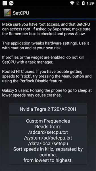 setcpu免root版 安卓版v3.1.4