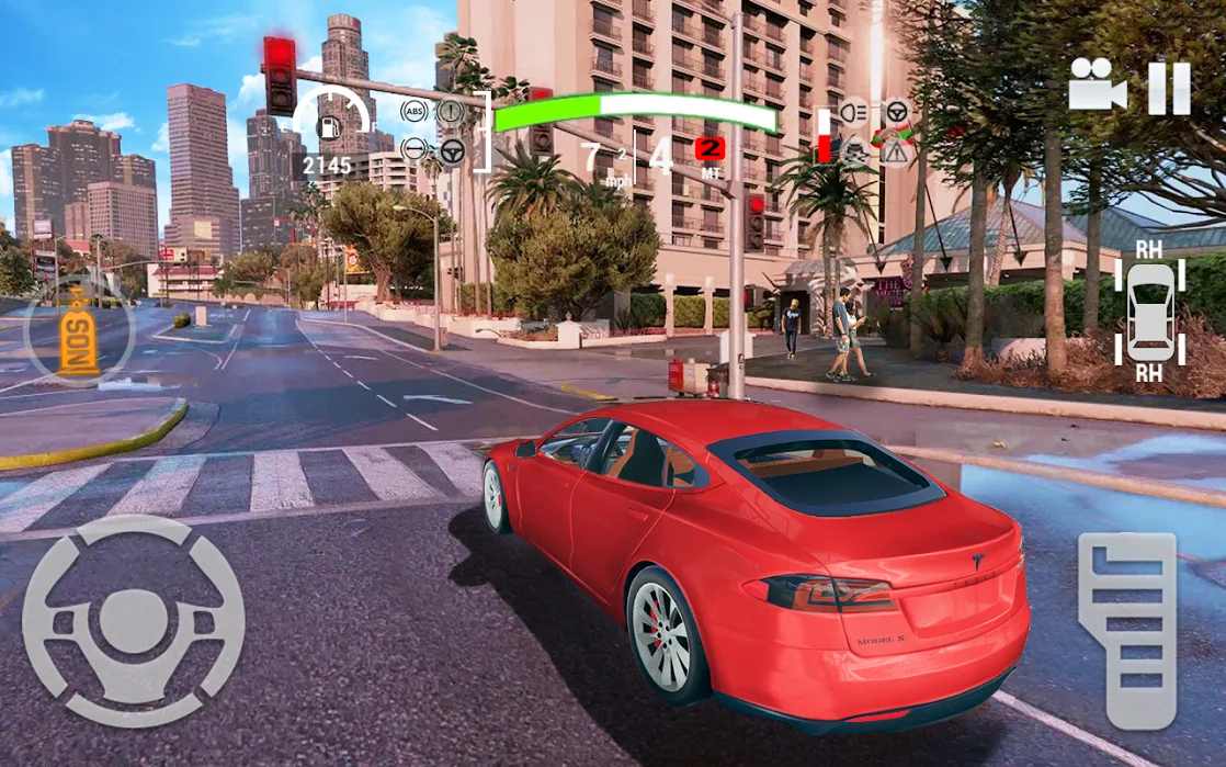 Electric Car Simulator: Tesla Driving
