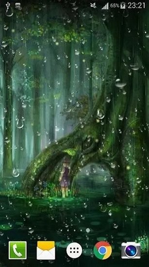 Fireflies Droplets Live Wallpaper