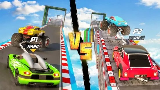 Superhero Double Impossible Mega Ramp