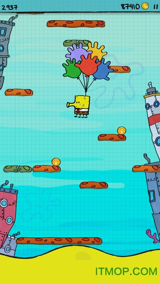 涂鸦跳跃海绵宝宝版