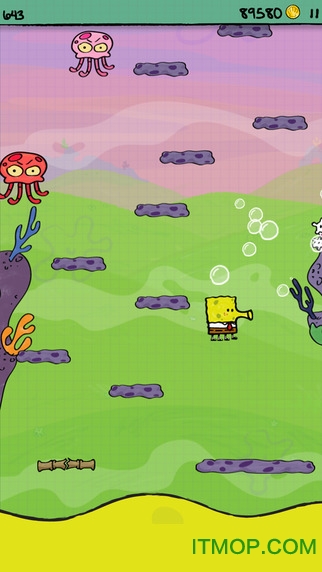 涂鸦跳跃海绵宝宝版