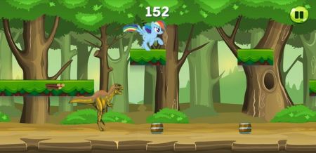 My Pony vs the dinosaur : jungle running adventure