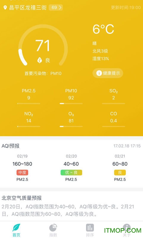 空气质量发布