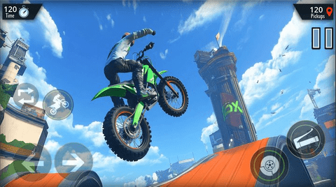 试骑摩托车疯狂特技(Trial bike moto mad stunts)