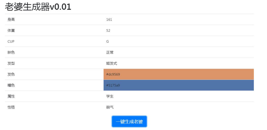 老婆生成器游戏