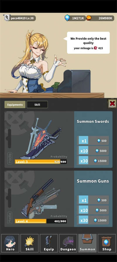 举起刺刀Idle Gunblader