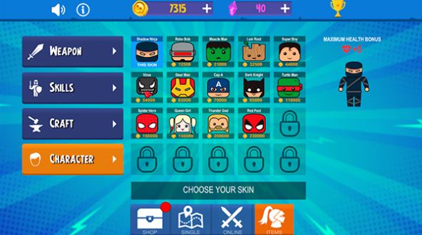 布娃娃英雄战斗游乐场(BlockNinja) 布娃娃英雄战斗游乐场(BlockNinja)