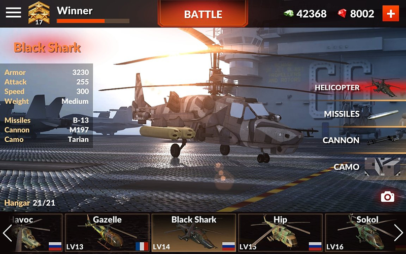 WorldofGunships(网络世界的武装直升机游戏)