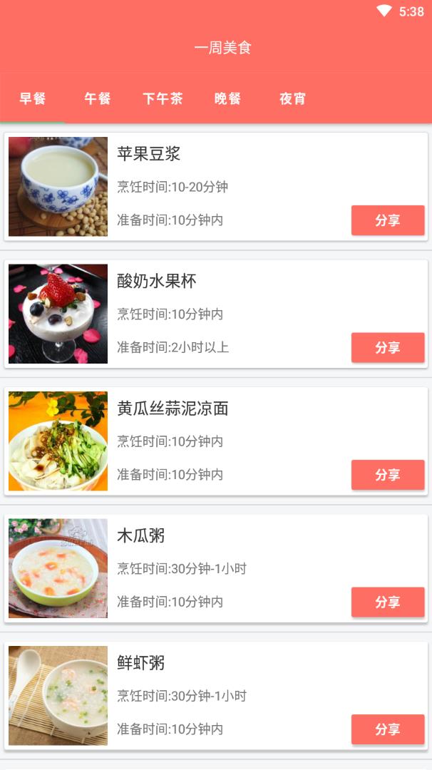 一周美食