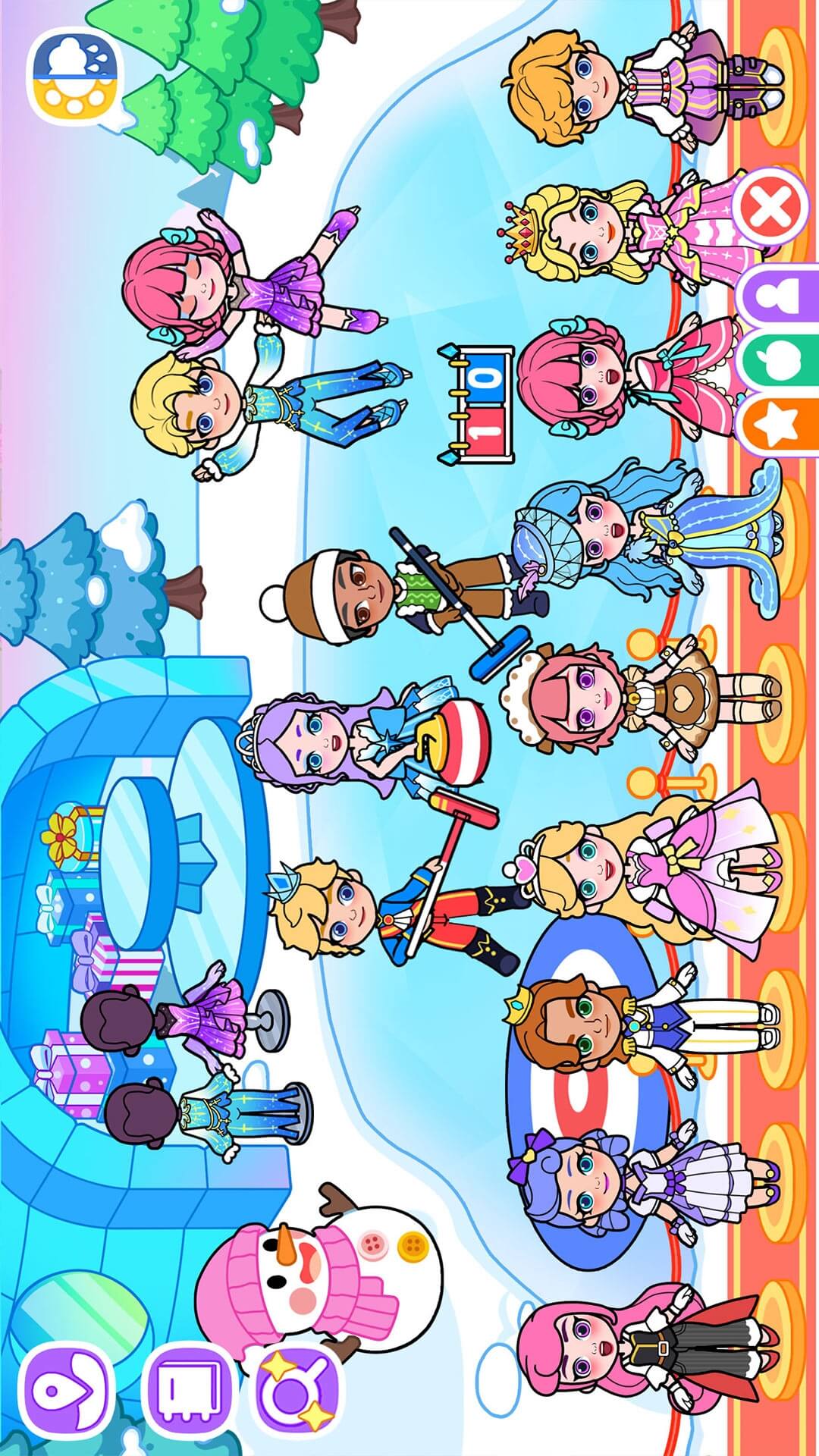 冰雪公主世界城堡娃娃屋派对