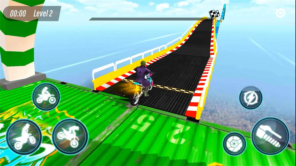 巨型坡道摩托特技3D(SuperHero Bike)