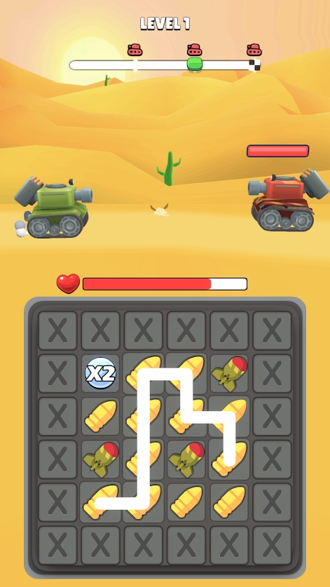 坦克合成射击游戏Match to Tank Puzzle Action