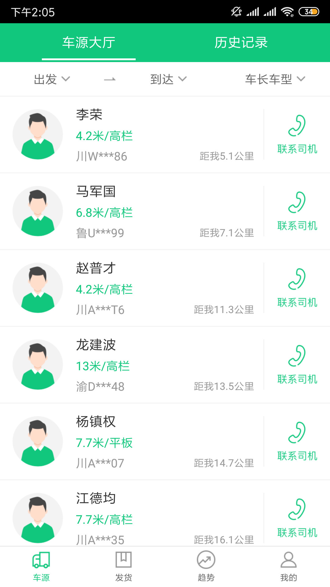 绿通车货主版