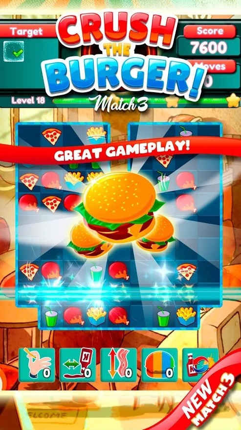 Crush the Burger(粉碎汉堡豪华三消)