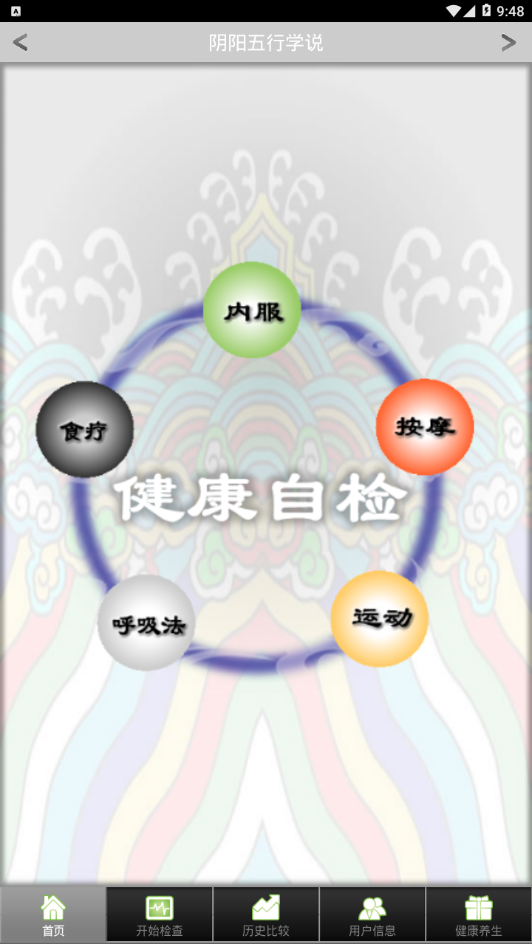 阴阳五行健康自检