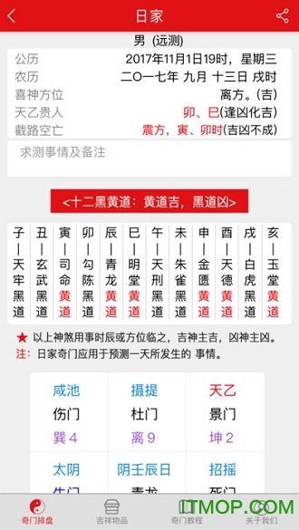 奇门遁甲排盘