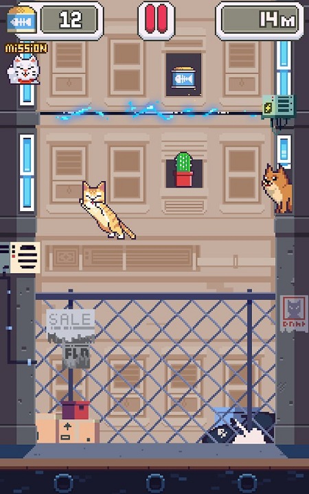 像素猫咪跳跃