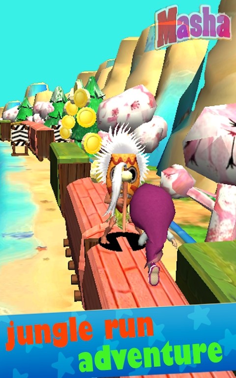 Masha Run Escape : Jungle Rush Adventure