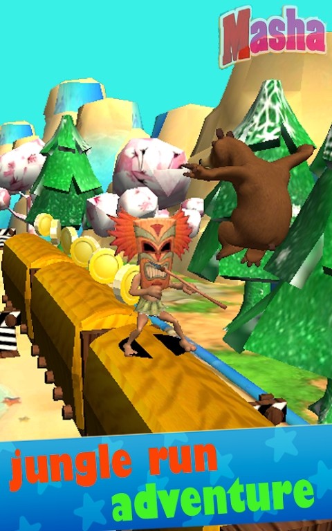 Masha Run Escape : Jungle Rush Adventure