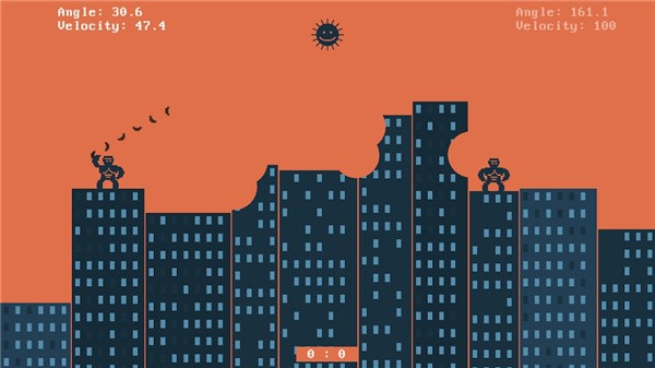 Retro Gorilla Artillery Game