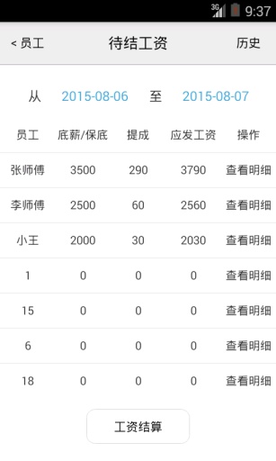 工资表