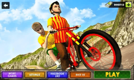 Kids Bicycle Taxi Sim 2018: Offroad BMX Racing