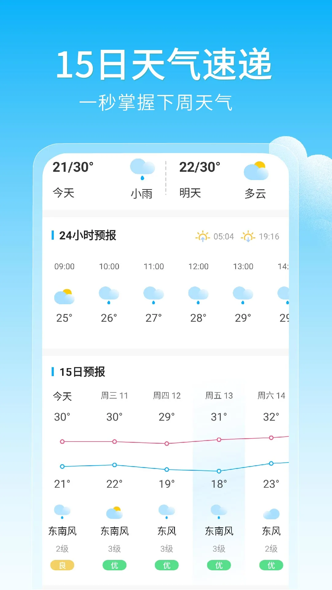 准时降雨天气预报