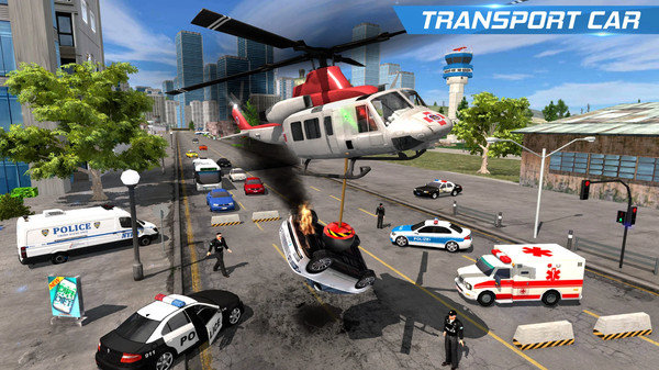 Helicopter Flying Simulator: Car Driving