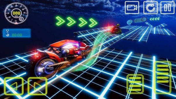 霓虹摩托车特技赛车