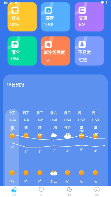 当地气象预报