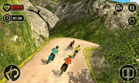 Kids Bicycle Taxi Sim 2018: Offroad BMX Racing