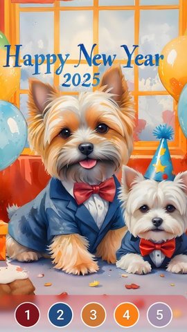 新年涂色书2025(NewYearColoringBook2025)