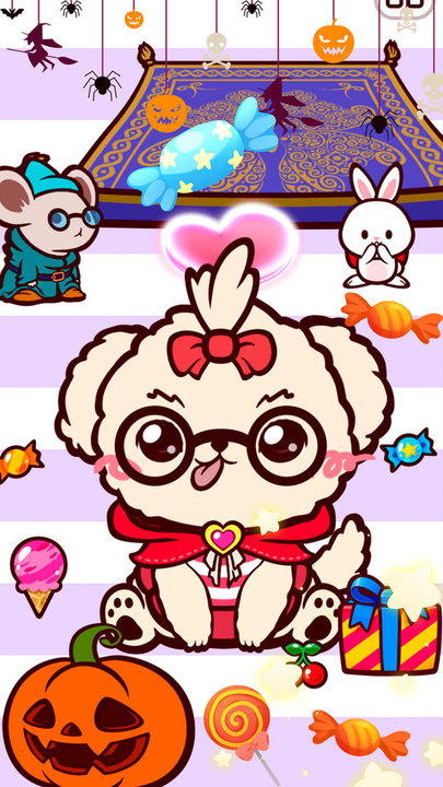 女生宠物小奶狗