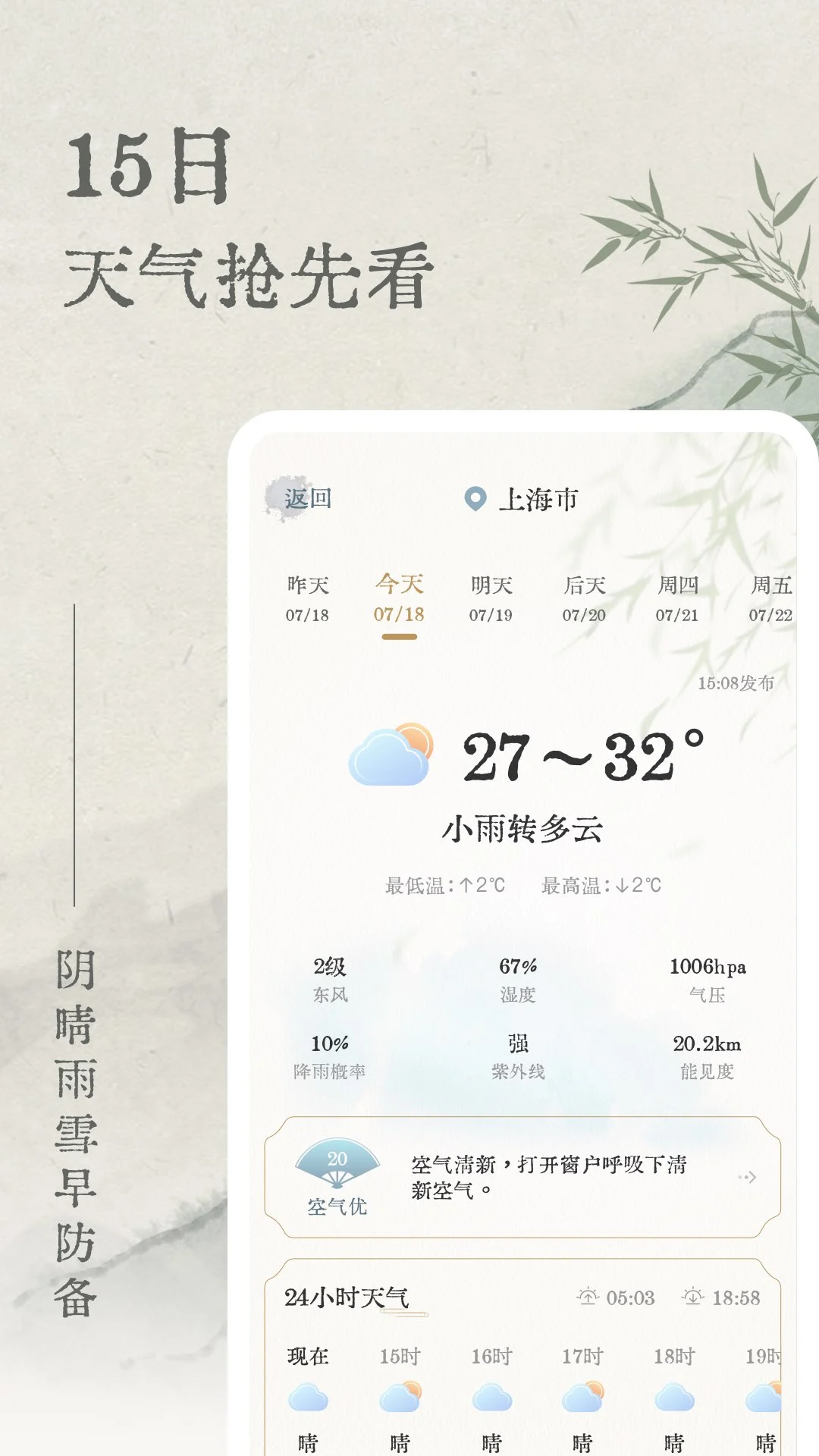 轻雨天气