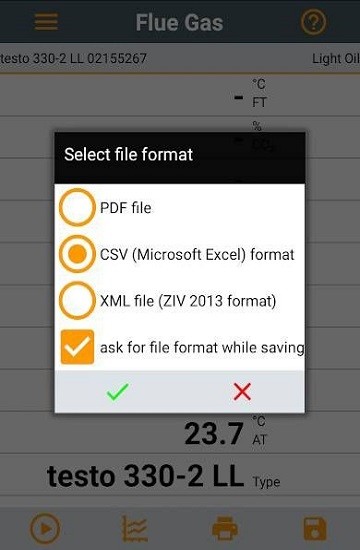 testo combustion app(烟气分析仪)