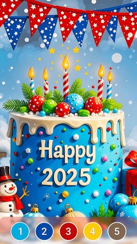 新年涂色书2025(New Year Coloring Book 2025)