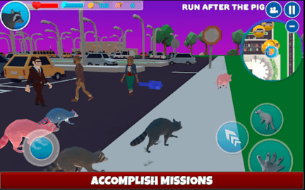 Raccoon Adventure: City Simulator 3D